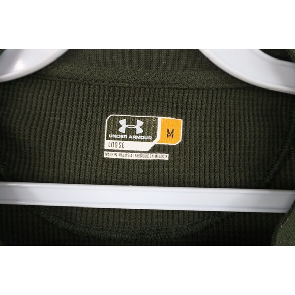 Under Armour Mens Medium Faded Thermal Waffle Knit Long Sleeve Henley T-Shirt - Picture 6 of 12